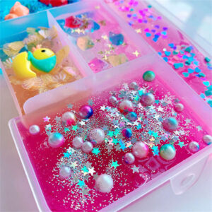 Colored Silk Mud - Non-Toxic Slime Kit with 24 Colors for Kids, DIY Sensory Play